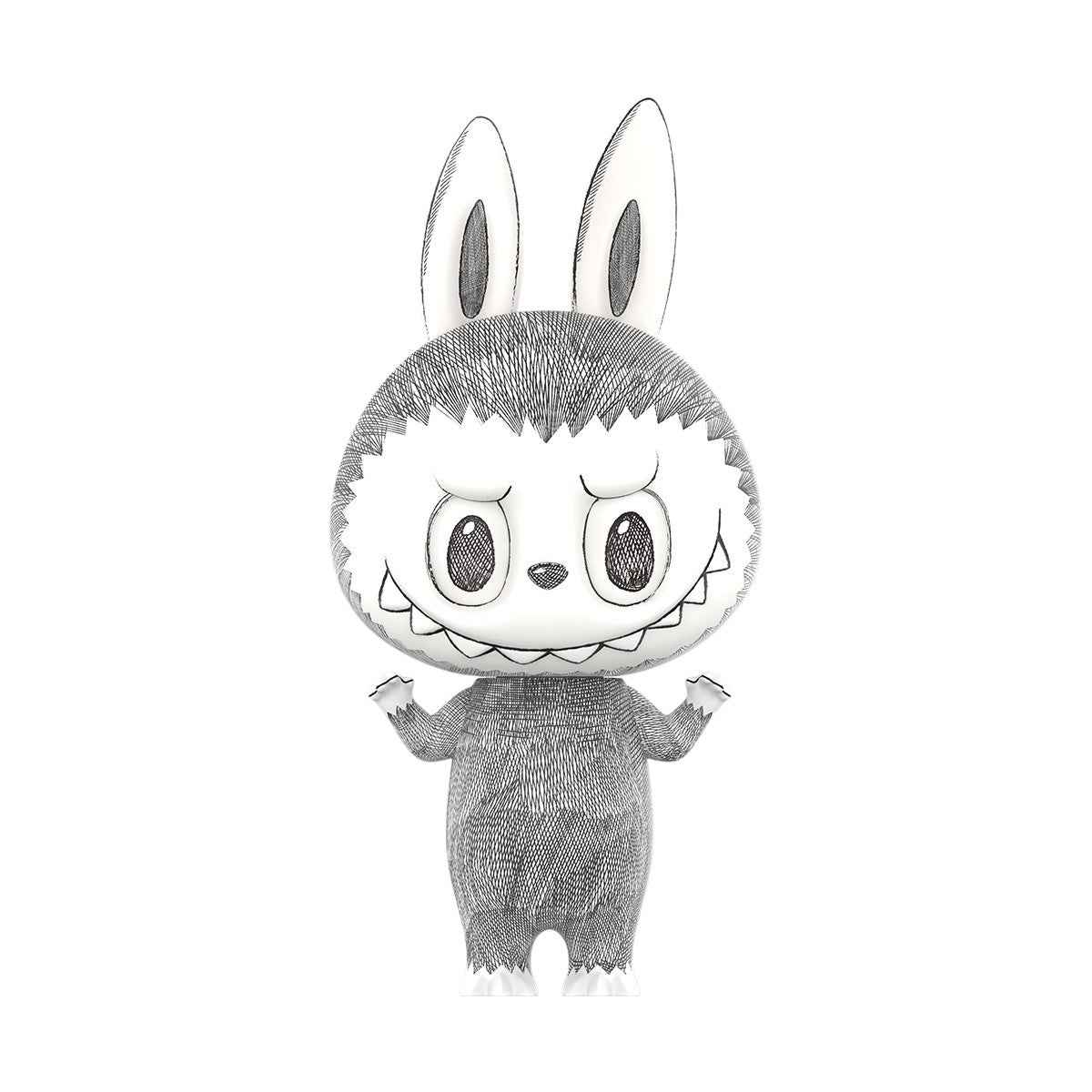 Figurine collector Mega labubu 400 % sketch – série pop mart elite art toy