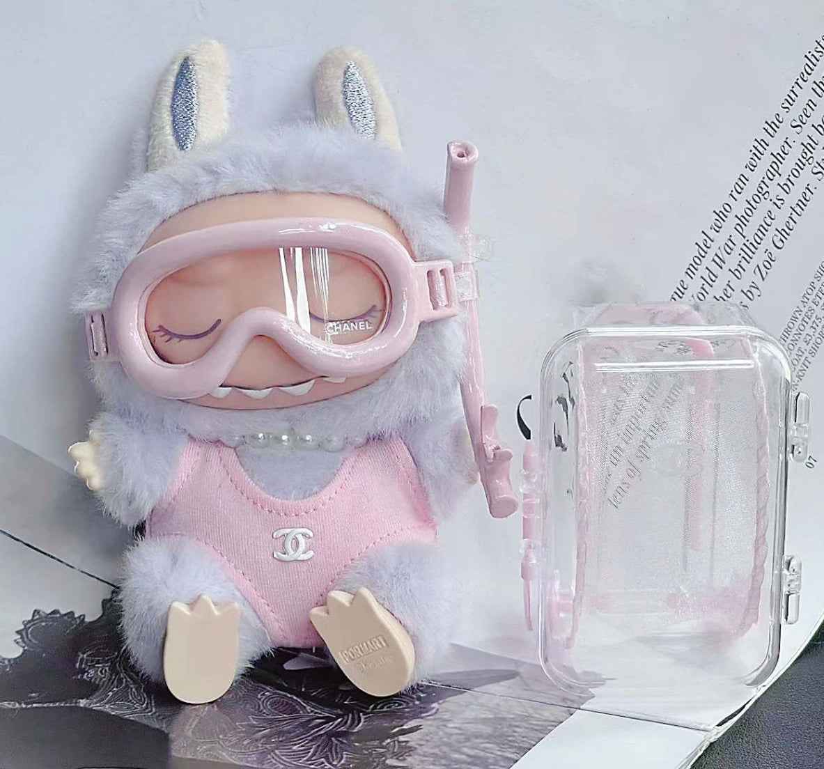 Tenue de bain rose Chanel